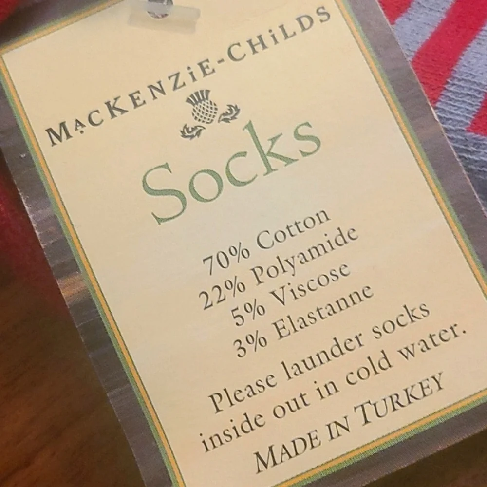 NWT! MacKenzie-Childs Jester Socks, Short